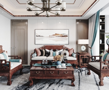 Chinese Style A Living Room-ID:422310882