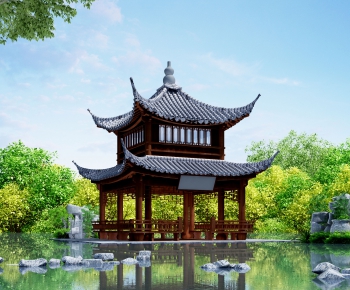 Chinese Style Ancient Architectural Buildings-ID:237454892