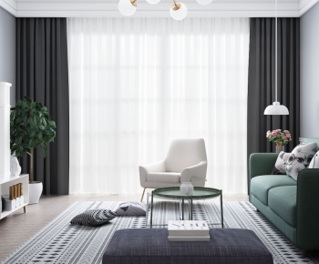 Nordic Style A Living Room-ID:944463015