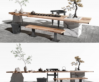 New Chinese Style Tea Tables And Chairs-ID:973052984