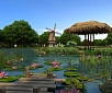 中式湿地公园 湖泊
