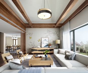 New Chinese Style A Living Room-ID:509342911