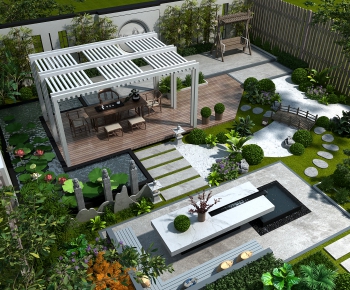 New Chinese Style Courtyard/landscape-ID:925199032