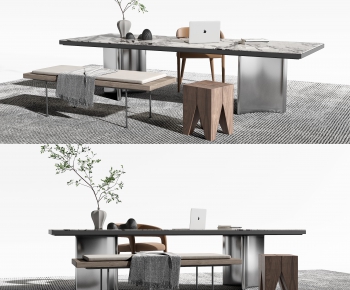 Modern Computer Desk And Chair-ID:126975068