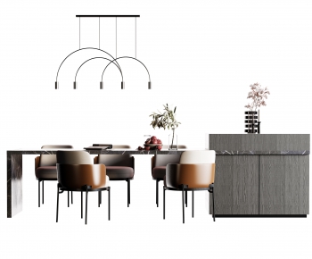 Modern Dining Table And Chairs-ID:390820535