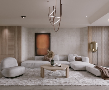 Wabi-sabi Style A Living Room-ID:895541912