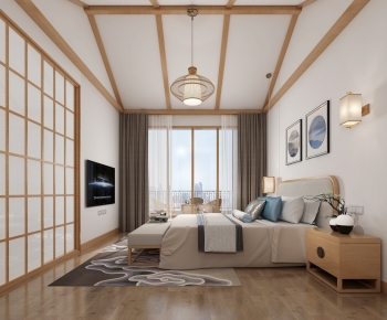 New Chinese Style Bedroom-ID:618983032
