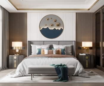 New Chinese Style Bedroom-ID:721681122