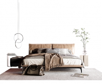 Modern Double Bed-ID:876854905