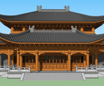 中式古建筑 大雄宝殿-ID:771699913