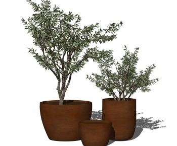 Modern Potted Green Plant-ID:534868965