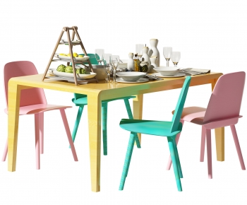 Nordic Style Dining Table And Chairs-ID:302115925