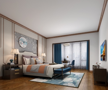 New Chinese Style Bedroom-ID:810003046