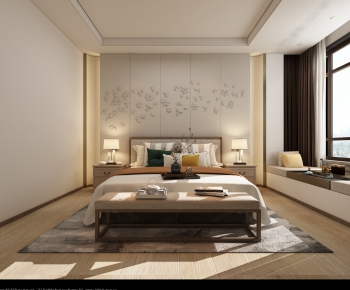 New Chinese Style Bedroom-ID:573990376