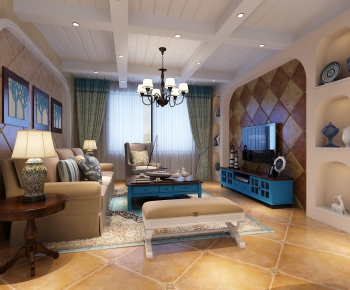 Mediterranean Style A Living Room-ID:223509073
