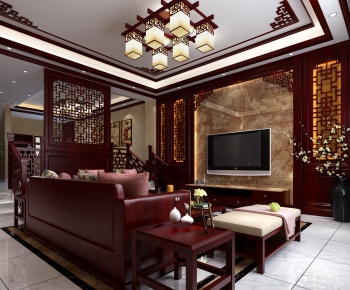 Chinese Style A Living Room-ID:932538033