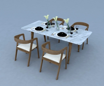 Nordic Style Dining Table And Chairs-ID:657488111