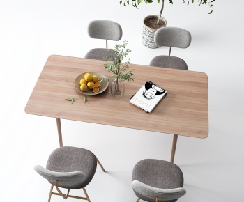 Nordic Style Dining Table And Chairs-ID:133552076