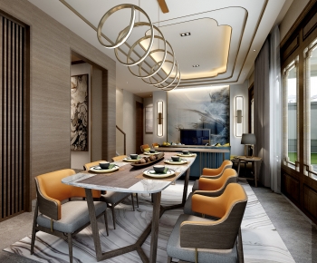 New Chinese Style Dining Room-ID:715548994