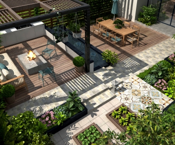 New Chinese Style Courtyard/landscape-ID:403280022