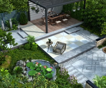 New Chinese Style Courtyard/landscape-ID:892405999