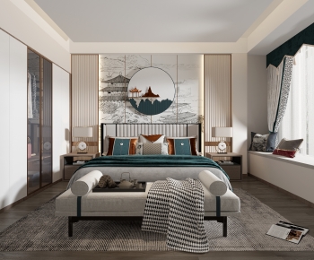 New Chinese Style Bedroom-ID:527821063