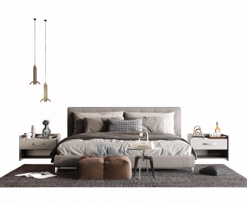 Modern Double Bed-ID:634424921