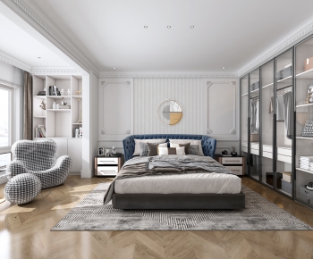 Simple European Style Bedroom-ID:350647934