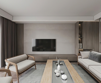 Wabi-sabi Style A Living Room-ID:372349024