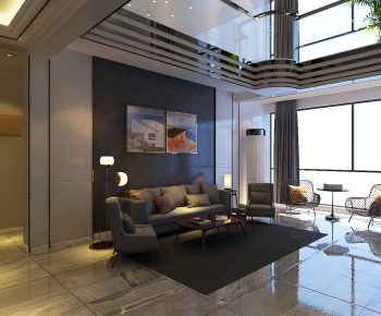 Modern A Living Room-ID:487041955