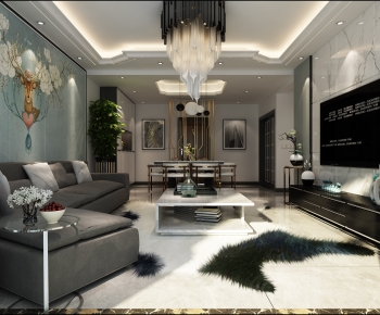 Modern A Living Room-ID:396667008