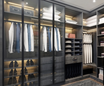 Modern Clothes Storage Area-ID:601264953