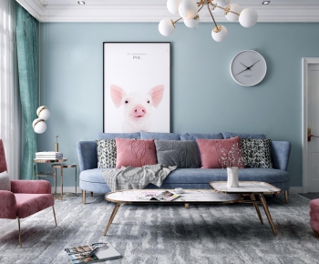 Nordic Style A Living Room-ID:698099132