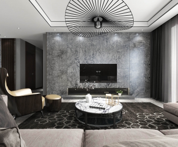 Modern A Living Room-ID:502614974