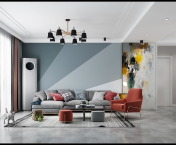 Modern A Living Room-ID:914299012