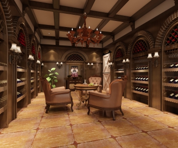 New Classical Style Wine Cellar/Wine Tasting Room-ID:453567031