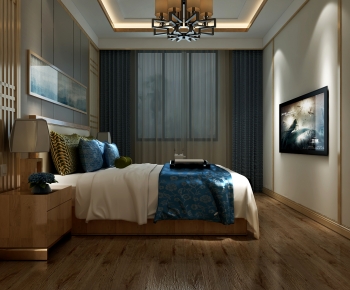 New Chinese Style Bedroom-ID:111463079