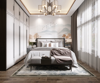 New Chinese Style Bedroom-ID:462580927