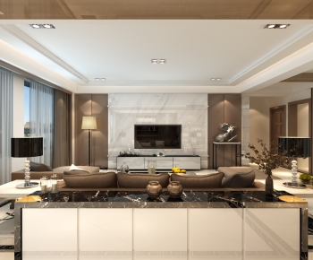 Modern A Living Room-ID:195075046