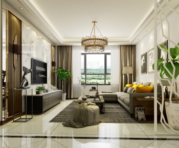 Modern A Living Room-ID:735414036