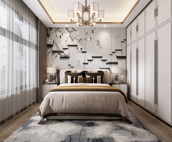 New Chinese Style Bedroom-ID:948092943