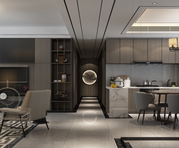 New Chinese Style A Living Room-ID:766717918