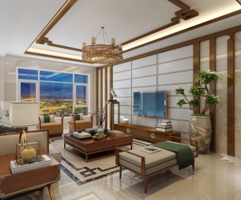 Chinese Style A Living Room-ID:269279968
