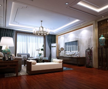 Chinese Style A Living Room-ID:704576973