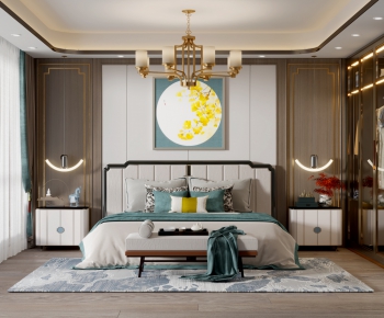 New Chinese Style Bedroom-ID:665986068