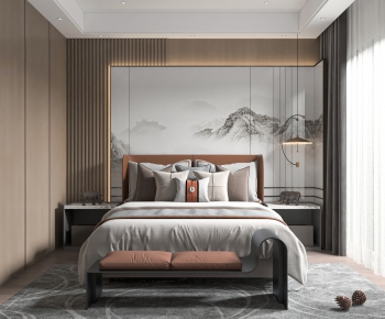 New Chinese Style Bedroom-ID:460095882