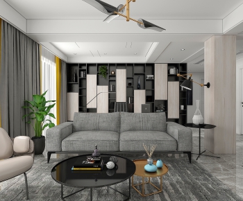 Modern A Living Room-ID:492445952