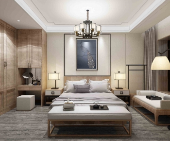 New Chinese Style Bedroom-ID:403635987