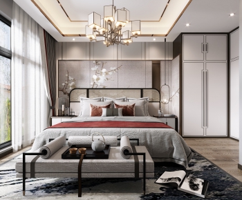 New Chinese Style Bedroom-ID:583024986