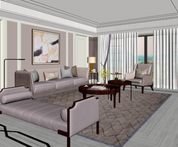 Modern A Living Room-ID:740431071